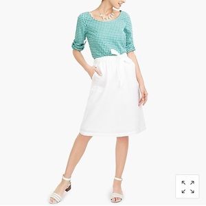 J Crew Pull On Bow Midi Skirt NWT